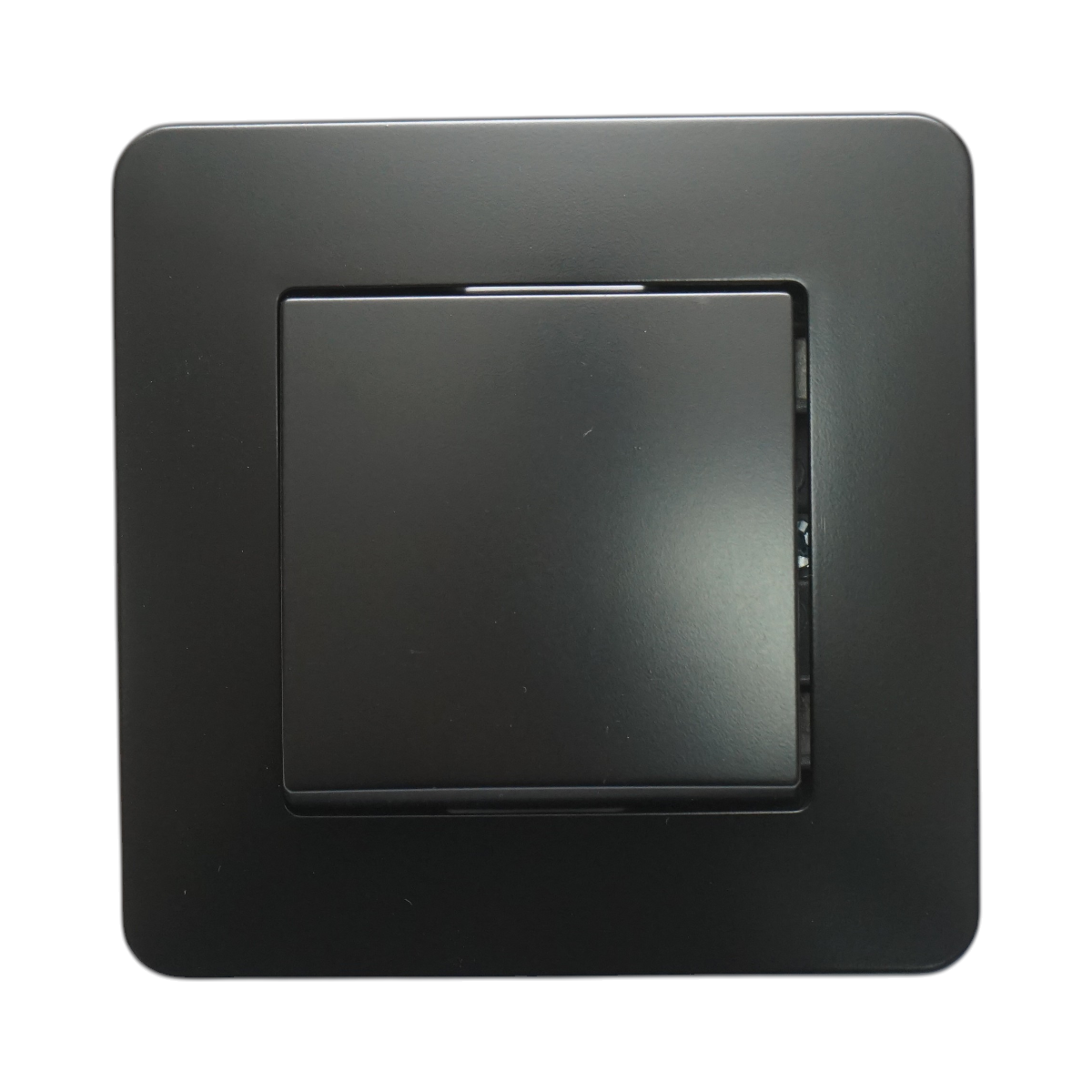 Interruttore semplice da incasso nero 220V, 10AX, PC 80x80mm - immagine 2