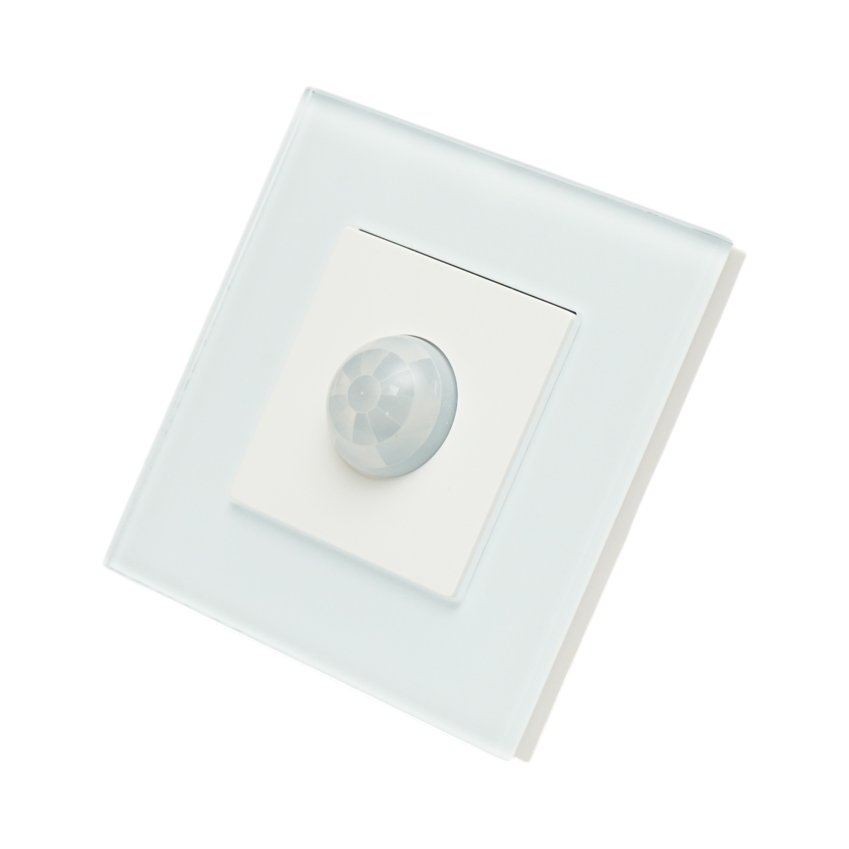 Interruttore sensore di movimento PIR bianco 220V, cornice in vetro 86x86x34mm