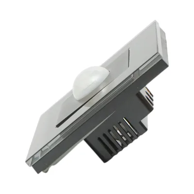 Interruttore sensore di movimento PIR nero 220V, cornice in vetro 86x86x34mm - immagine 3