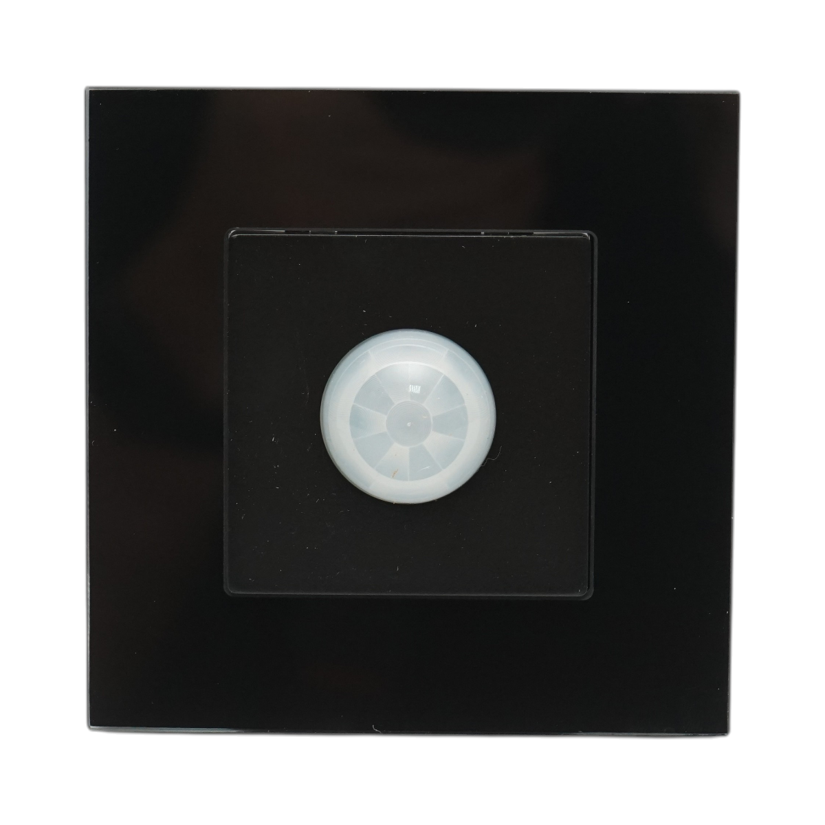 Interruttore sensore di movimento PIR nero 220V, cornice in vetro 86x86x34mm - immagine 2