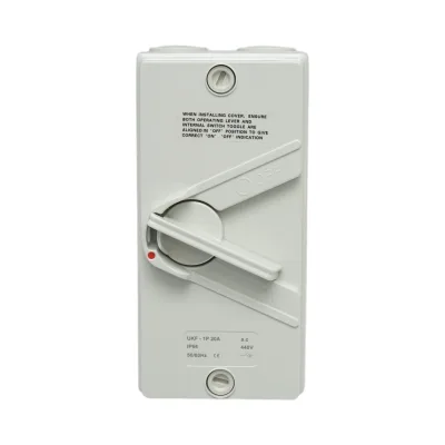 Interruttore sezionatore ON/OFF 1P, 440 V CA, 20 A con protezione IP66