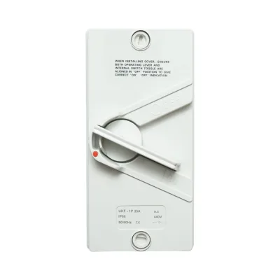 Interruttore sezionatore ON/OFF 1P, 440 V CA, 35 A con protezione IP66