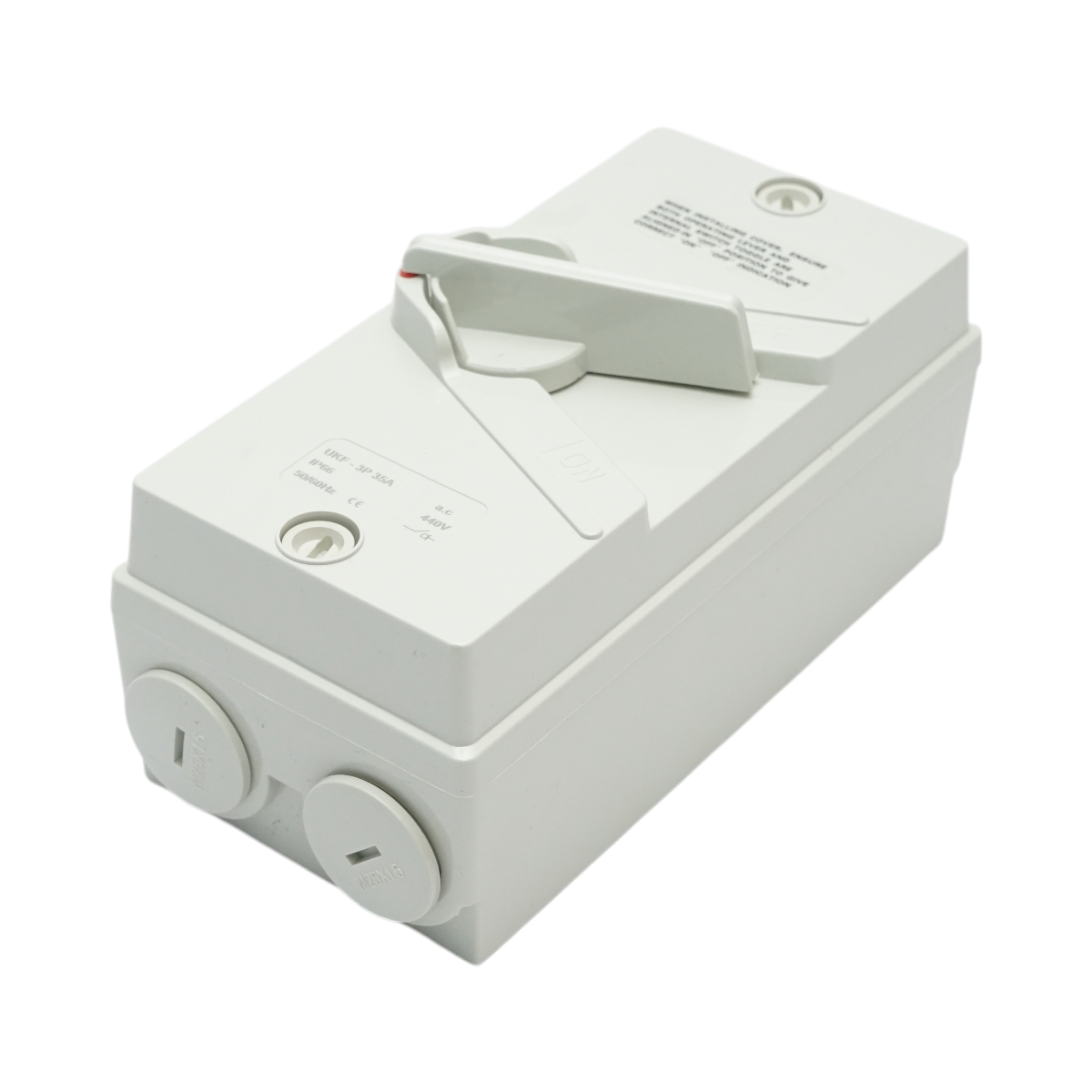 Interruttore sezionatore ON/OFF 3P, 440 V CA, 35 A con protezione IP66 - immagine 2