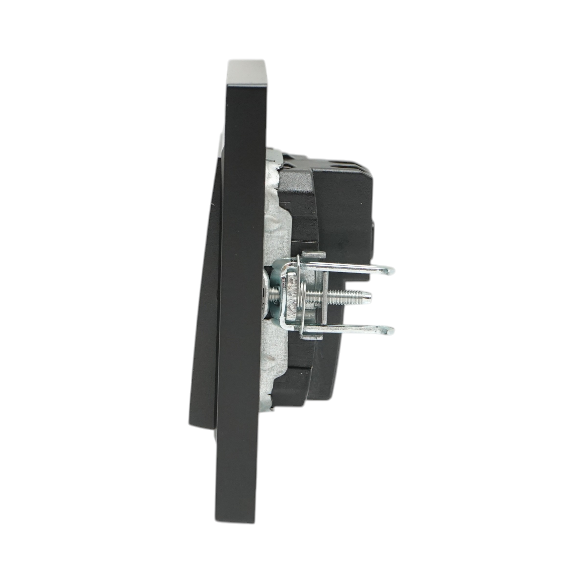 Interruttore singolo da incasso nero 220V, 10AX, ABS 80x80mm - immagine 5
