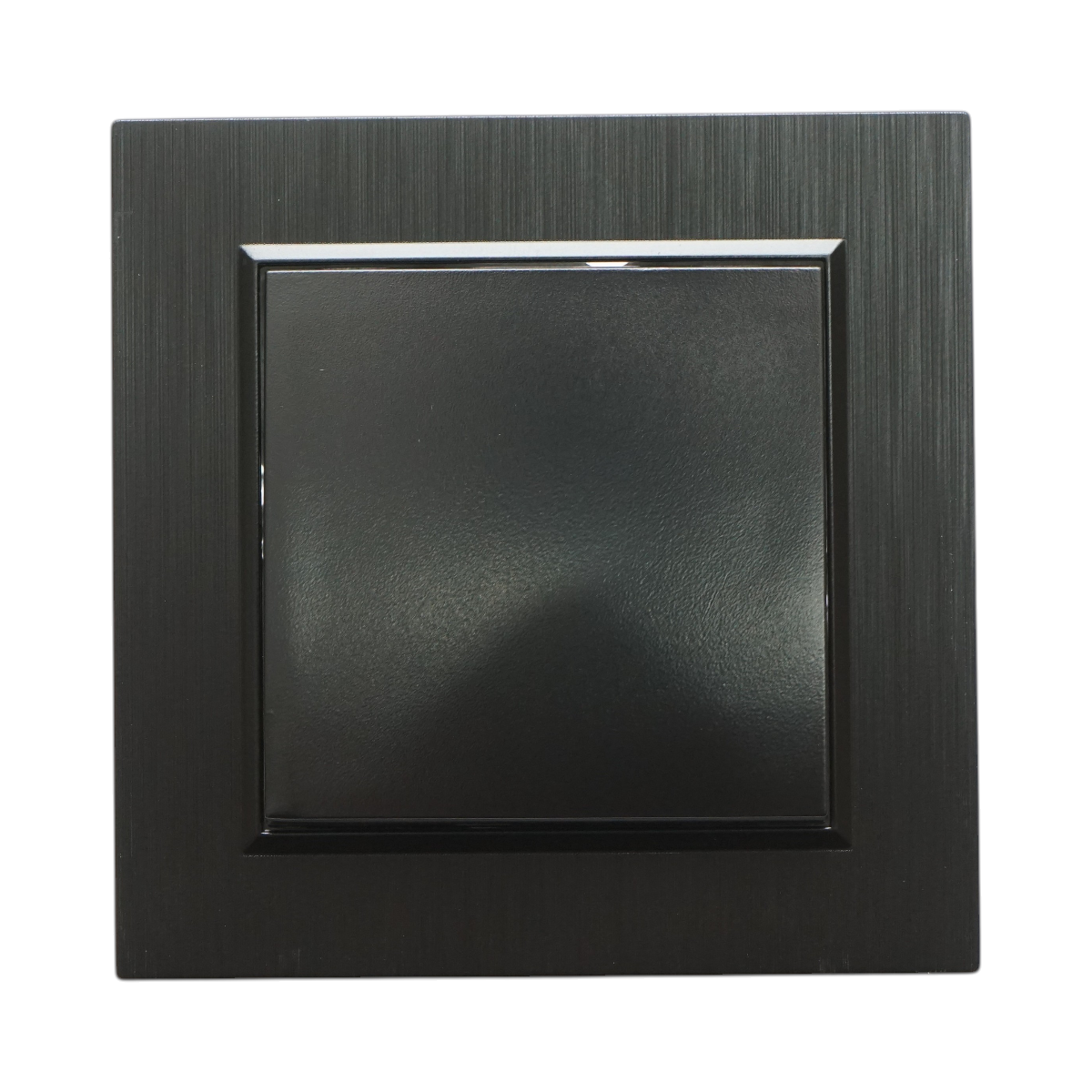 Interruttore singolo da incasso nero 220V, 10AX, ABS 80x80mm - immagine 2
