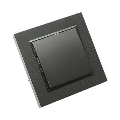 Interruttore singolo da incasso nero 220V, 10AX, ABS 80x80mm - immagine 4