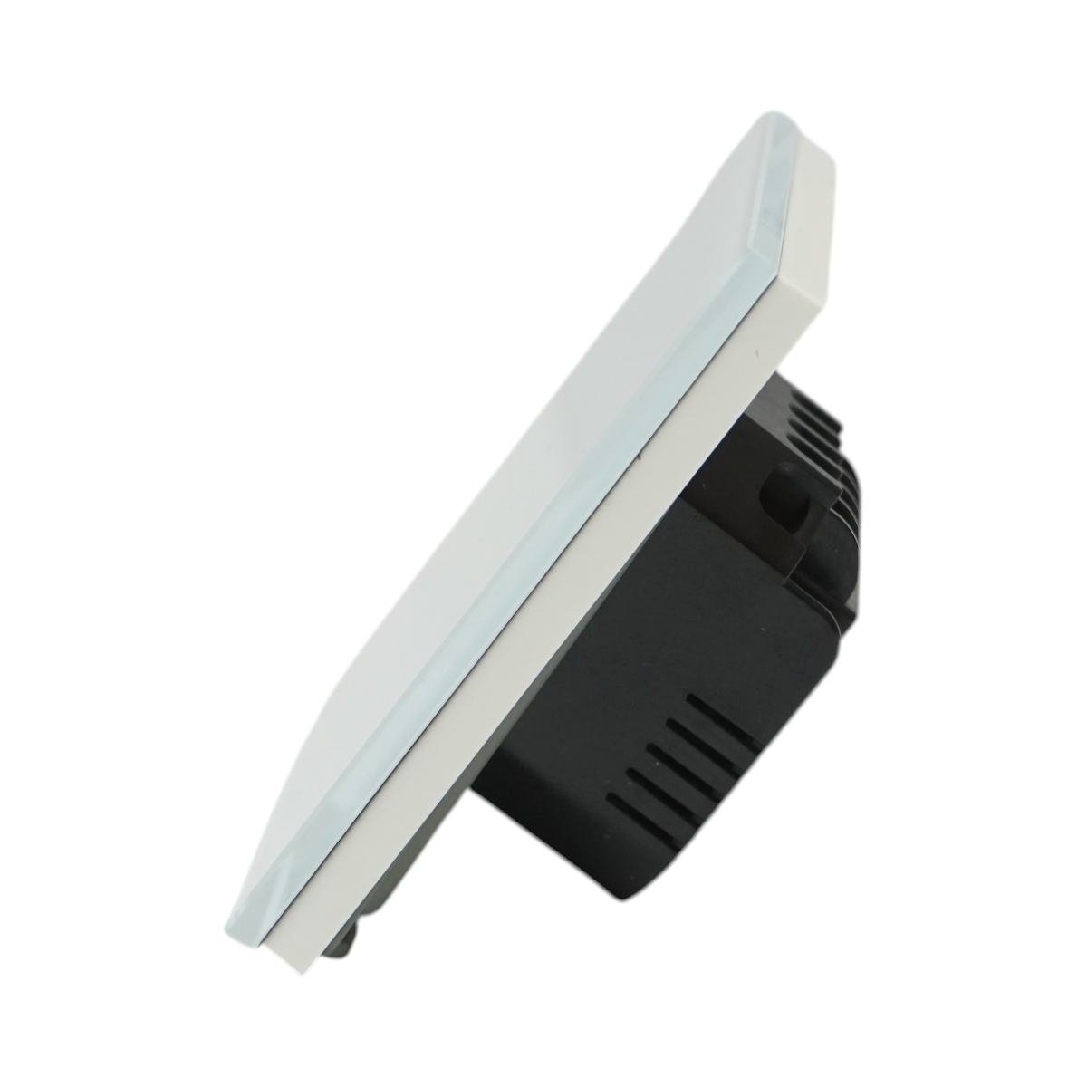 Interruttore touch per testa scala bianco 220V, spia luminosa, cornice in vetro 86x86x34mm - immagine 3