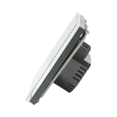 Interruttore touch semplice nero 220V, spia luminosa, cornice in vetro 86x86x34mm - immagine 3