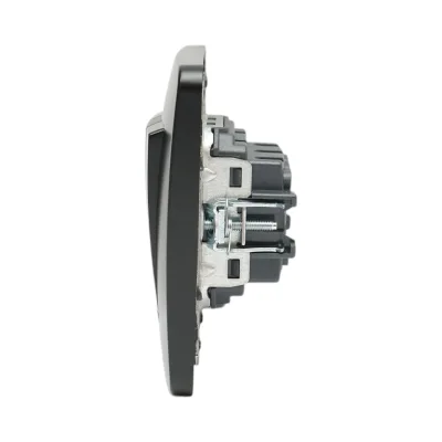 Interruttore triplo da incasso nero 220V, 10AX, PC 80x80mm - immagine 5