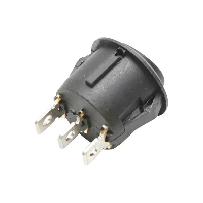 Interruttore universale rotondo 3 pin fi 20mm con punto morto ON-OFF-ON I-O-II 6A 250VAC/10A 125VAC - immagine 3