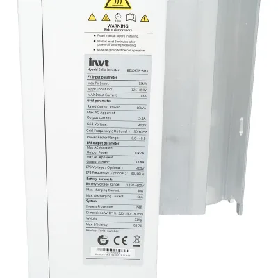 Inverter ibrido 10KW INVT BD10KTR-RH3 trifase per impianto fotovoltaico 400V 2xMPPT, ON/OFF-GRID prosumer - immagine 6
