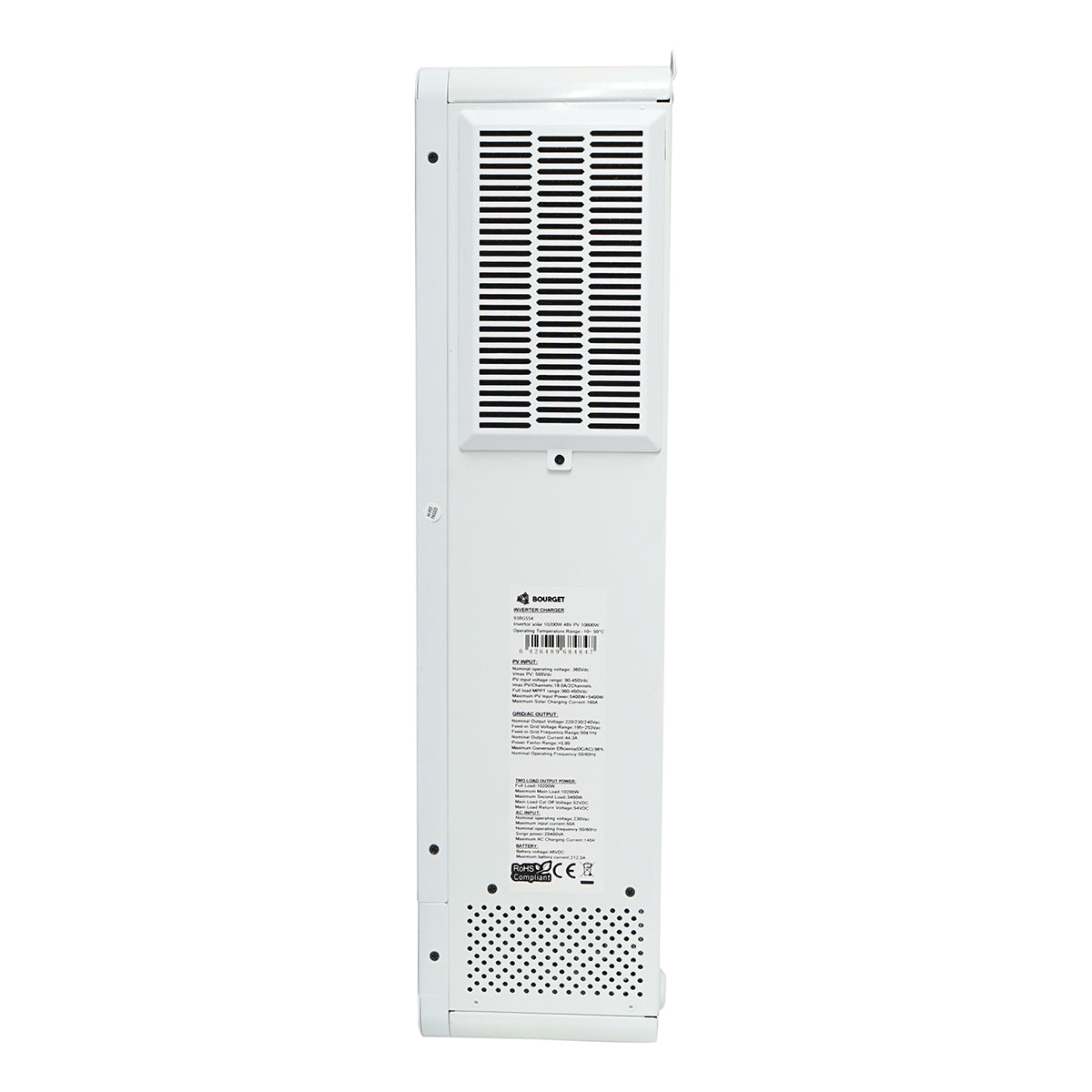 Inverter solare ibrido 10,2 KW, 48 V, 160 A MPPT, monofase, ON/OFF-GRID, EVO-10200 Bourget - immagine 3