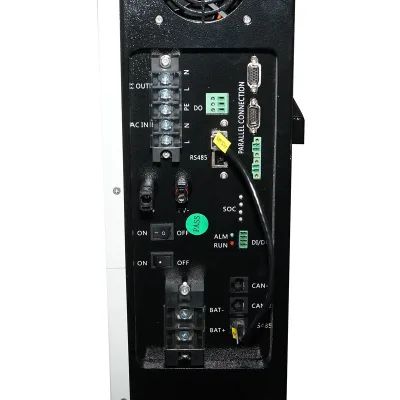 Inverter solare ibrido 5KW ON/OFF GRID, batteria integrata 10KW Li-ion LiFePO4 51,2V, 200Ah, monofase IP54 - immagine 6