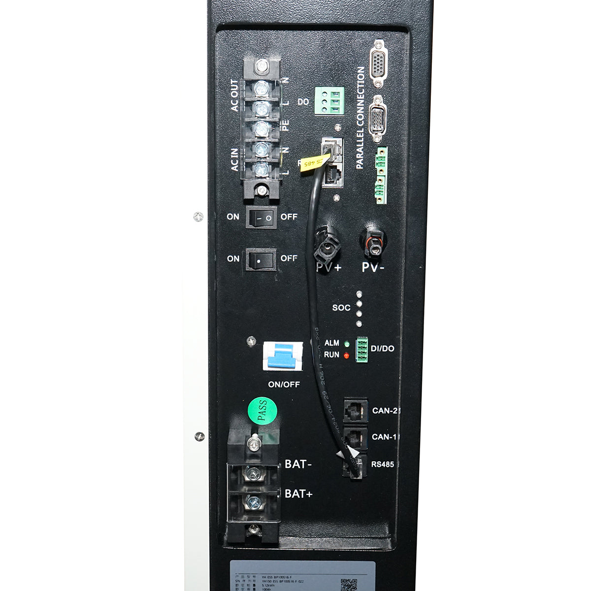 Inverter solare ibrido 5KW ON/OFF GRID, batteria integrata 5KW Li-ion LiFePO4 51,2V, 100Ah, monofase IP54 - immagine 6