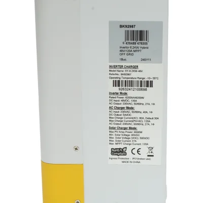 Inverter solare ibrido 6,2 KW, 48 V CC 135 A, MPPT 120 A, monofase, OFF-GRID, funzione parallela SY-6,2K-48 V Breckner Germany - immagine 5