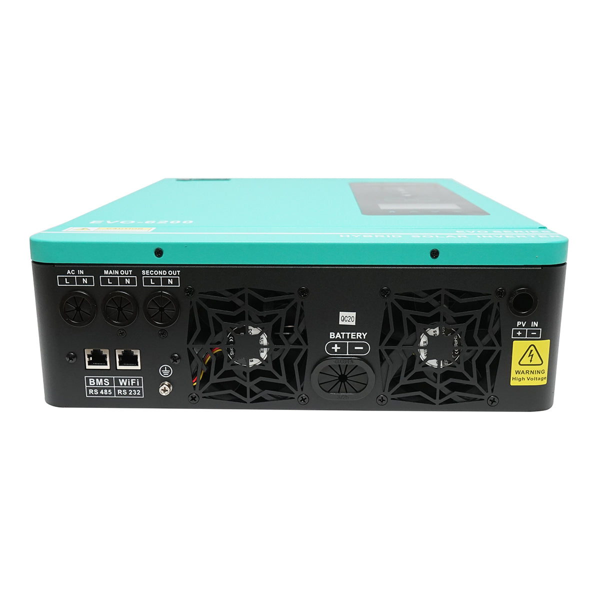 Inverter solare ibrido 6,2 KW, 48 V, 120 A MPPT, monofase, ON/OFF-GRID, EVO-6200 Bourget - immagine 2