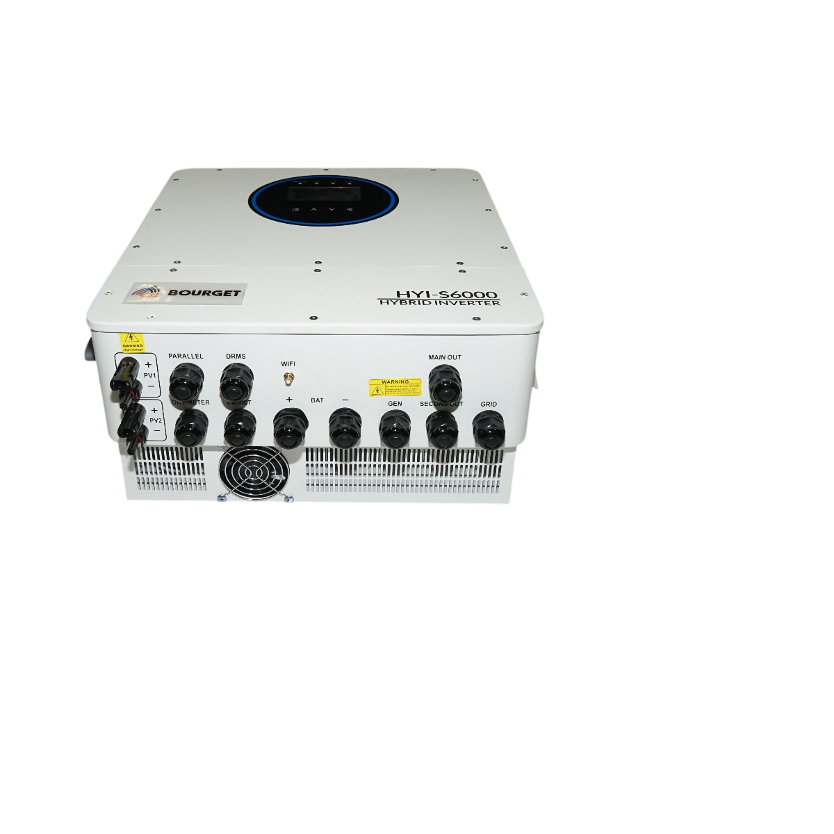 Inverter solare ibrido 6kW, 48V, 135A MPPT, monofase, ON/OFF-GRID, collegamento in parallelo, sistema trifase opzionale IP65 Bourget - immagine 2