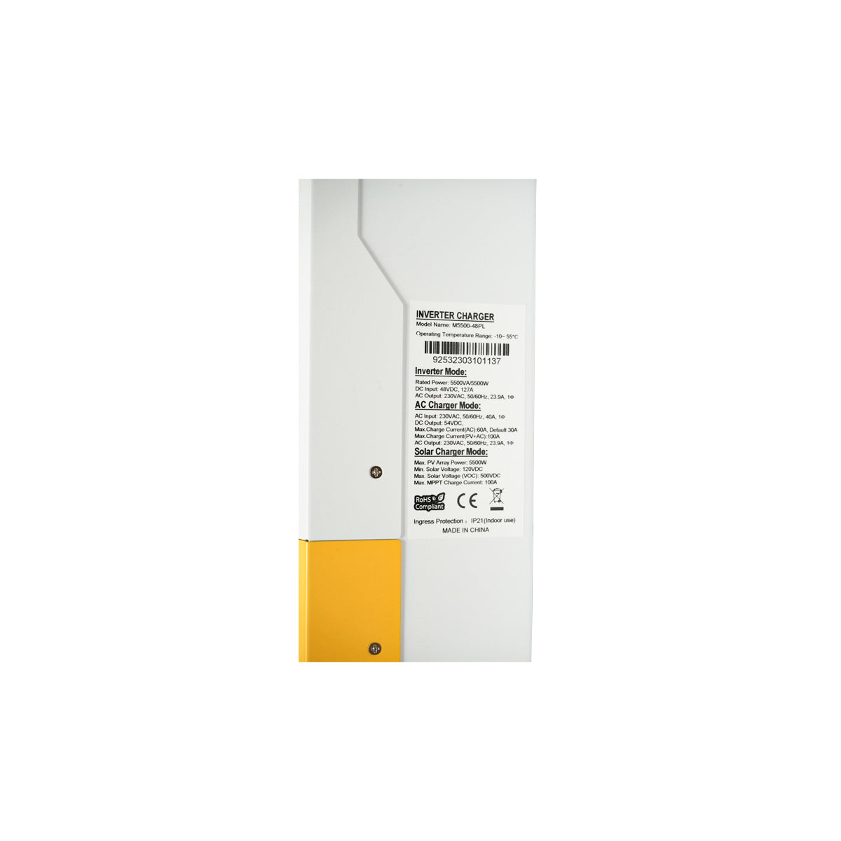 Inverter solare OFF-GRID, ibrido 5,5KW M5500-48PL, 100A, con funzione parallela Breckner Germany - immagine 6