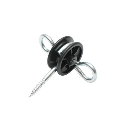Isolatore con ancoraggio doppio, diametro 5.8 mm, dimensioni 93x84 mm, per recinzione elettrica, Mezofarm.