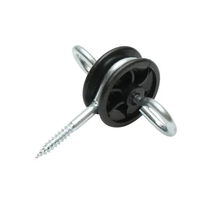 Isolatore in acciaio inossidabile con ancoraggio doppio, 5.9 mm, 90x86 mm, per recinzione elettrica, Breckner Germany