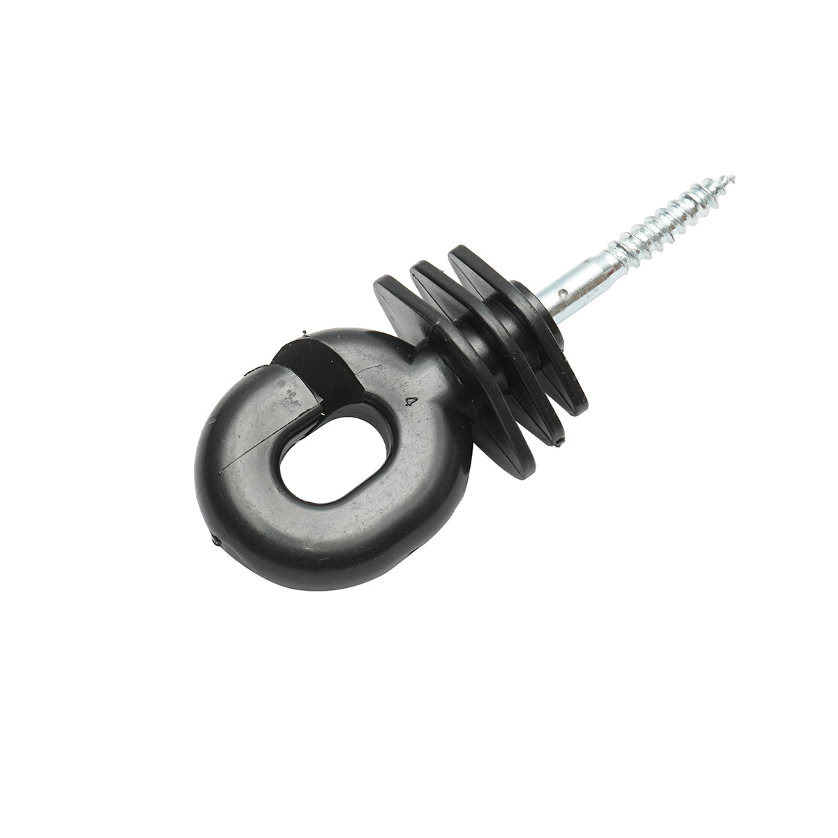 Isolatore scanalato nero, diametro 5.9 mm, dimensioni 100x40 mm, per filo di recinzione elettrica, Breckner Germany - immagine 3