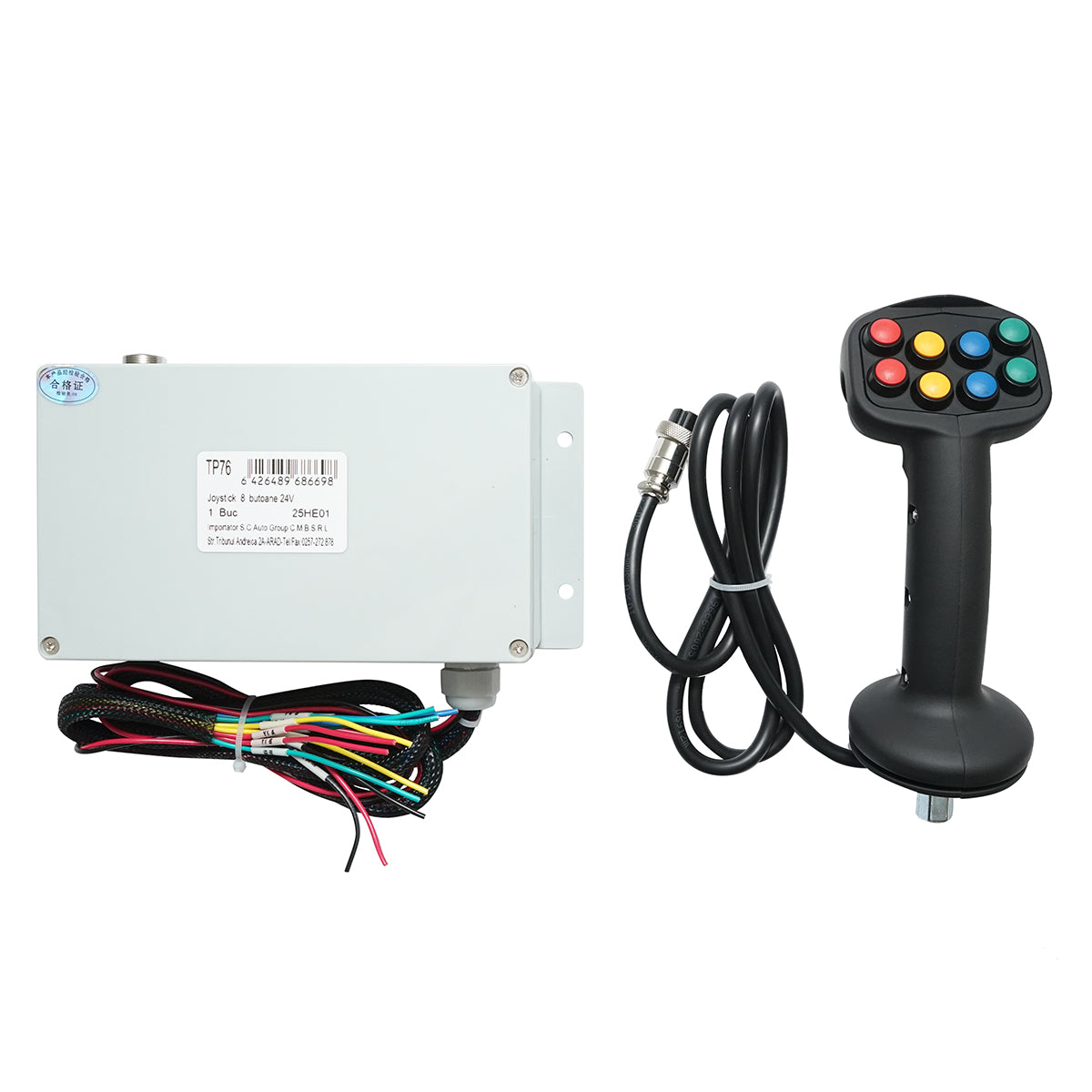 Joystick elettrico 8 pulsanti con modulo di controllo 24V - immagine 2