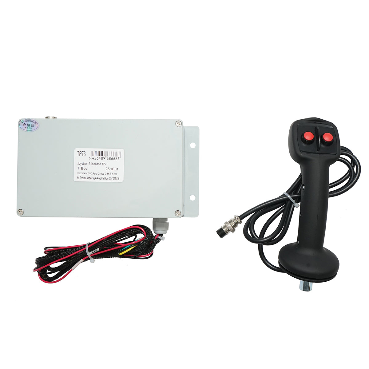 Joystick elettrico a 2 pulsanti con modulo di controllo 12V - immagine 2