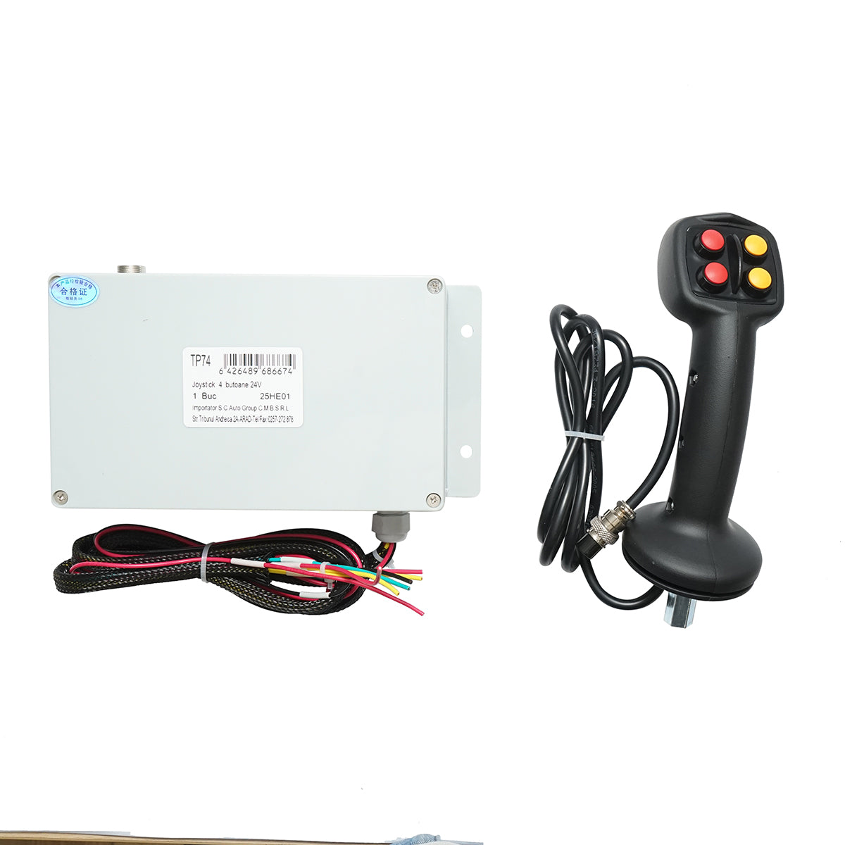 Joystick elettrico a 4 pulsanti con modulo di controllo 24V - immagine 2