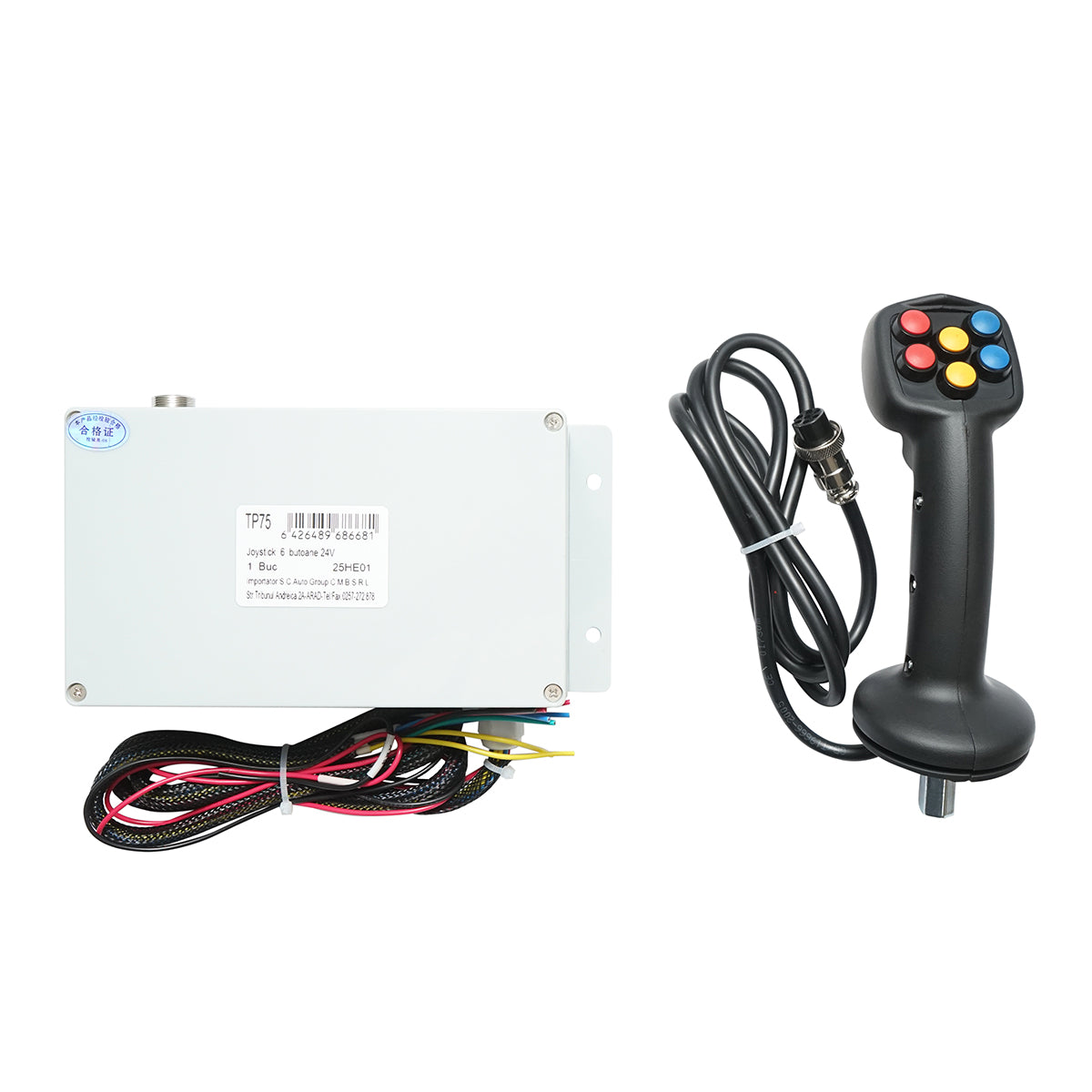 Joystick elettrico a 6 pulsanti con modulo di controllo da 24 V - immagine 2