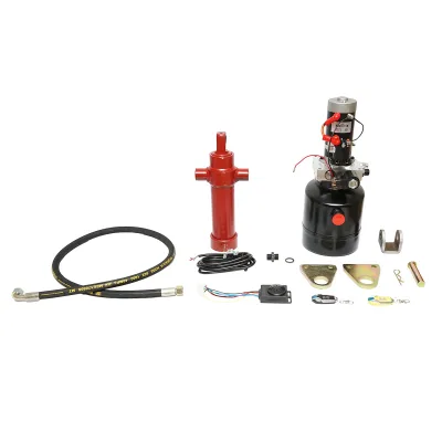 KIT CILINDRO IDRAULICO PER RIBALTABILE 2 ton con telecomando wireless 12V 1,2Kw