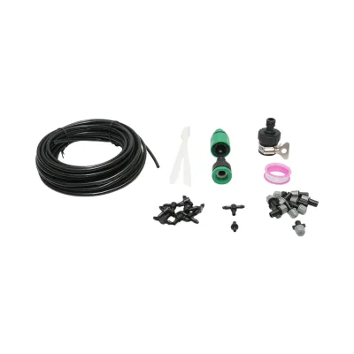 Kit completo per irrigazione a spruzzo con tubo da 10 m, ugelli e connettori (35 pezzi) - immagine 2