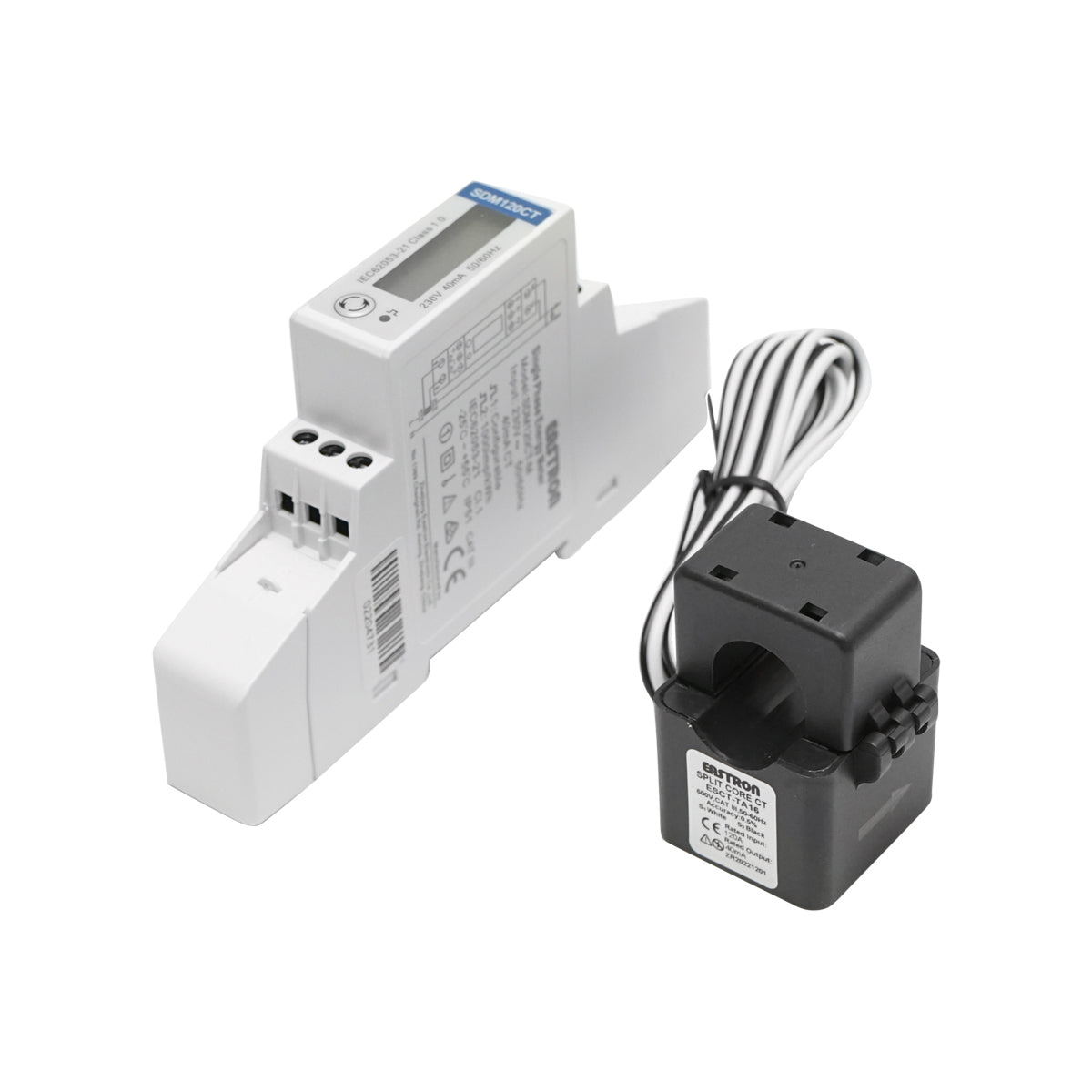 Kit contatore intelligente Deye 220 V, 40 A, monofase con fusibile digitale a nucleo diviso SDM120CT - immagine 2