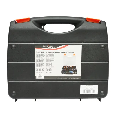 Kit da 242 pezzi: pinze tagliatubi in poliammide, connettori, attacchi rapidi, tappi per tubi aria compressa Breckner Germany - immagine 4