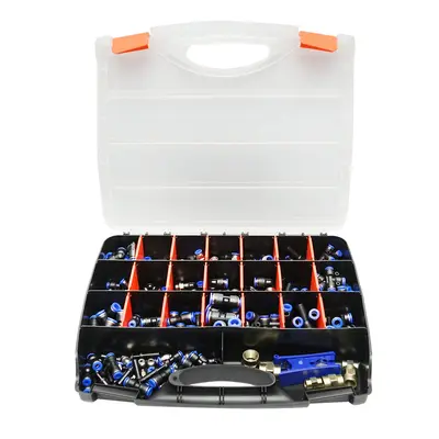 Kit da 242 pezzi: pinze tagliatubi in poliammide, connettori, attacchi rapidi, tappi per tubi aria compressa Breckner Germany