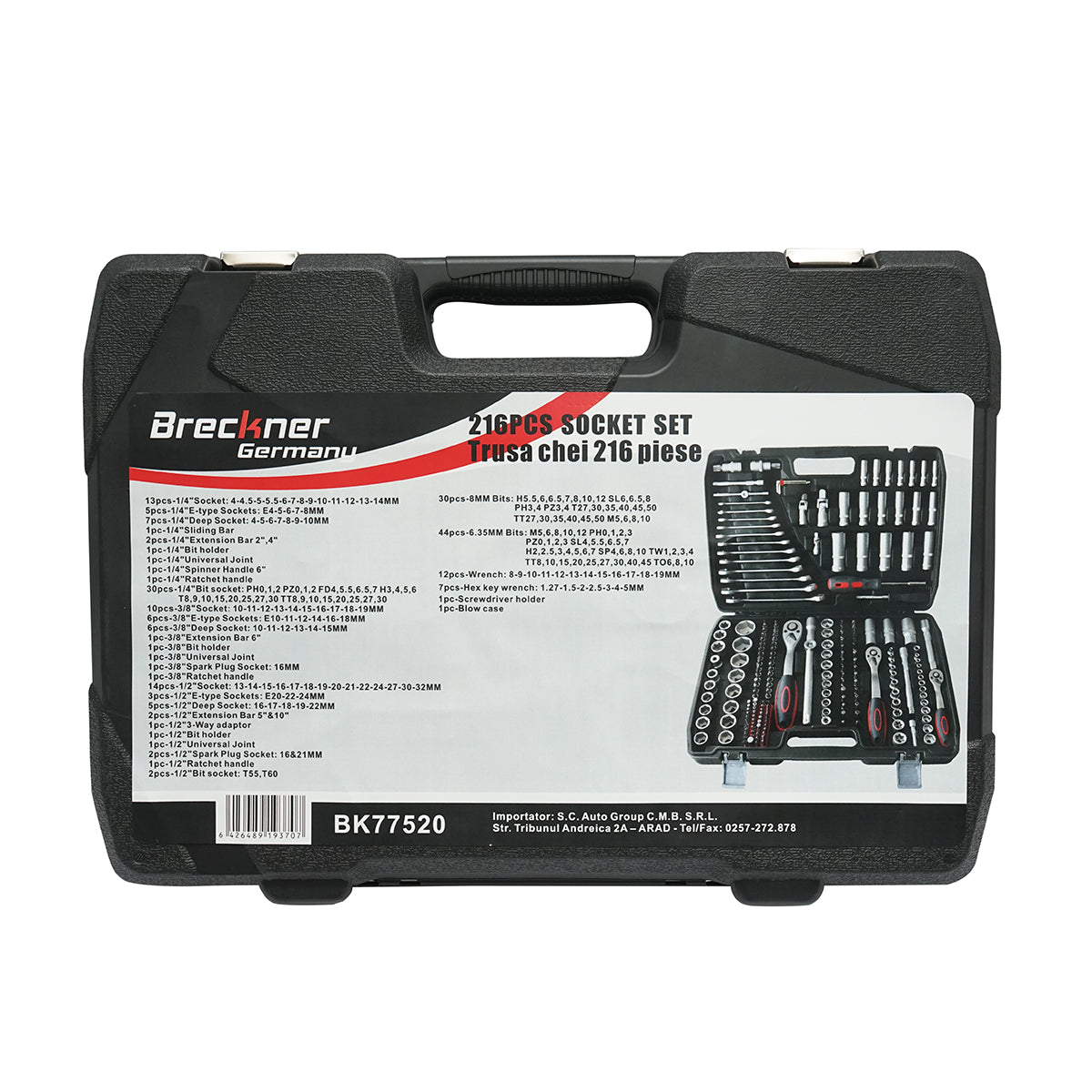 Kit di attrezzi combinati Breckner Germany da 215 pezzi - immagine 2