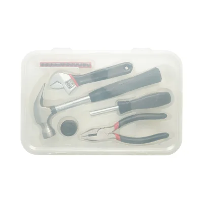 Kit di attrezzi e utensili combinati con martello, pinze, chiave regolabile, cacciavite e punte, 17 pezzi - immagine 5