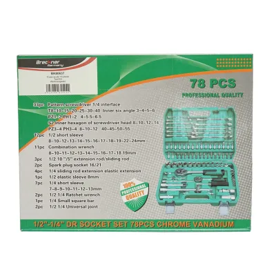 Kit di chiavi combinate, tubolari, fisse, torx, cricchetto trainer 78 pezzi Breckner Germany - immagine 2