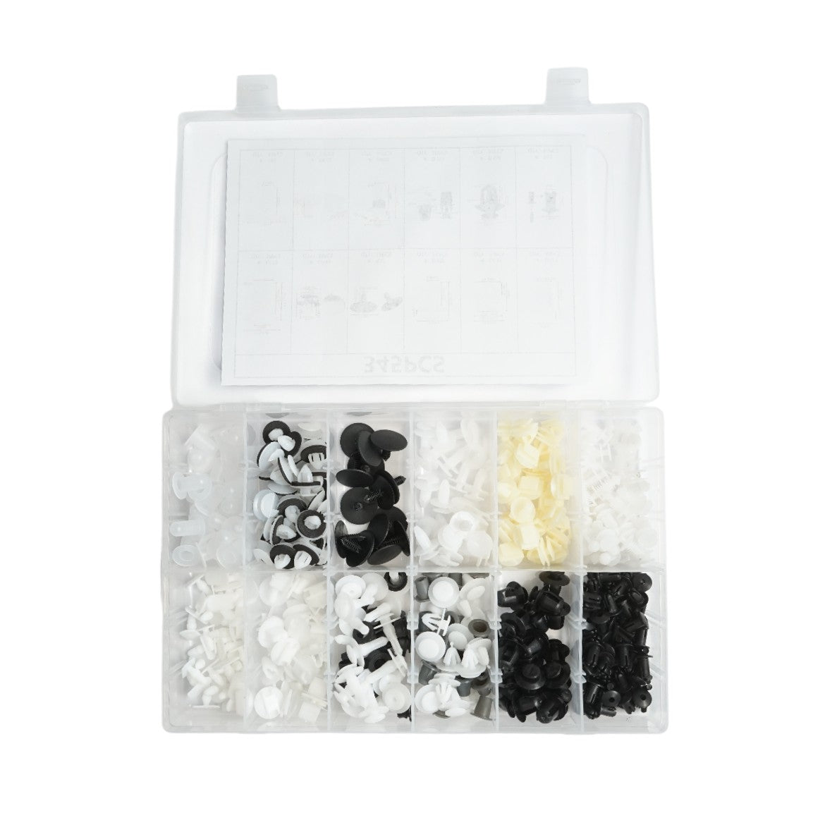 Kit di clip in plastica per auto Peugeot 345 pezzi - immagine 2