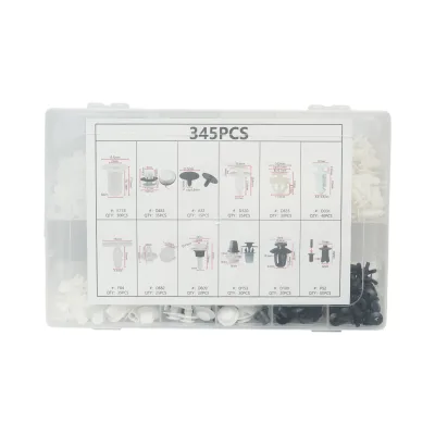 Kit di clip in plastica per auto Peugeot 345 pezzi - immagine 3