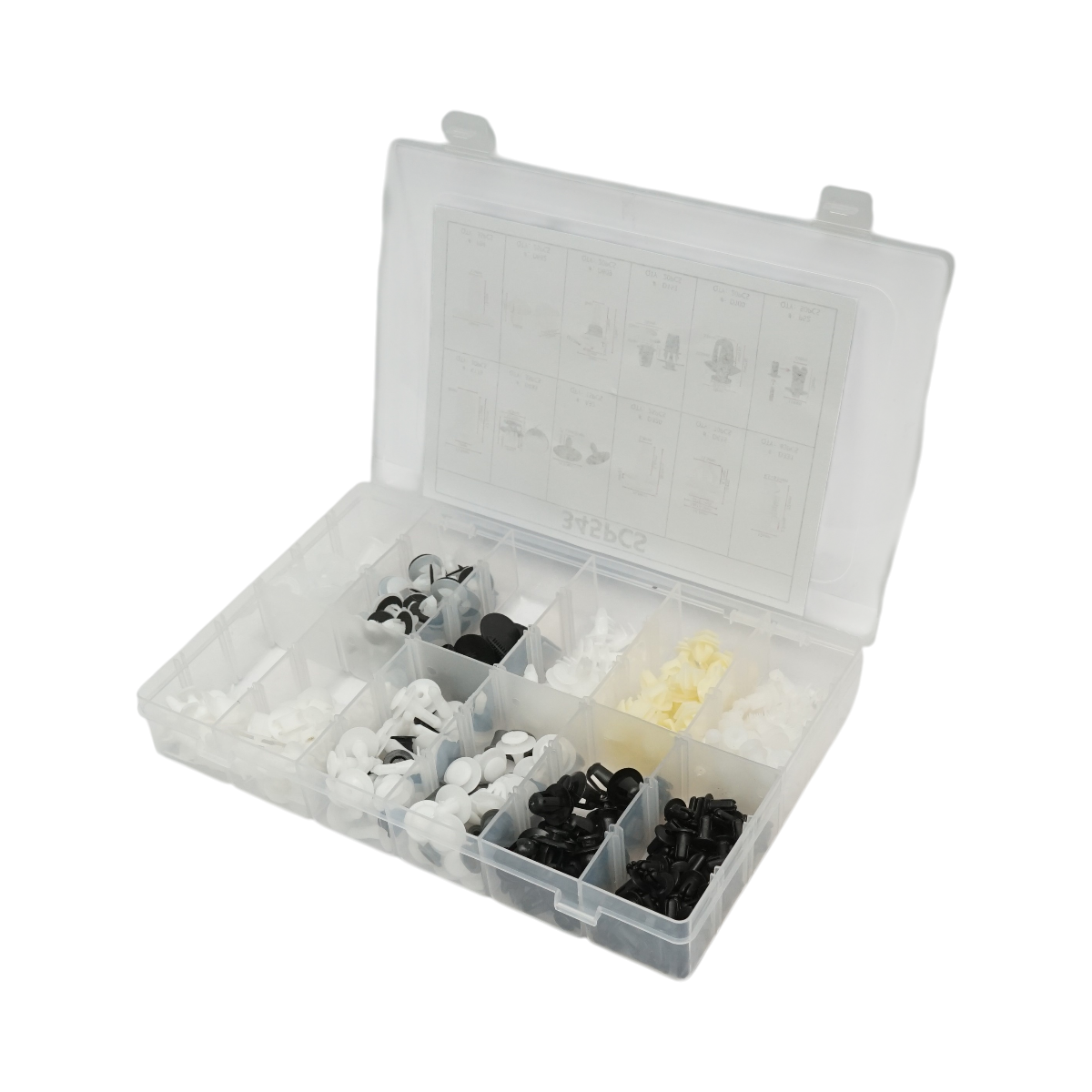 Kit di clip in plastica per auto Peugeot 345 pezzi - immagine 4