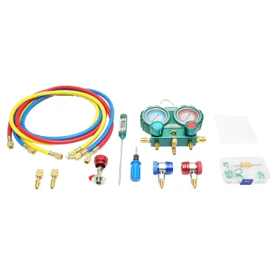 Kit di controllo e ricarica del sistema di aria condizionata per auto, freon R22, R32, R134a, R410a - immagine 4
