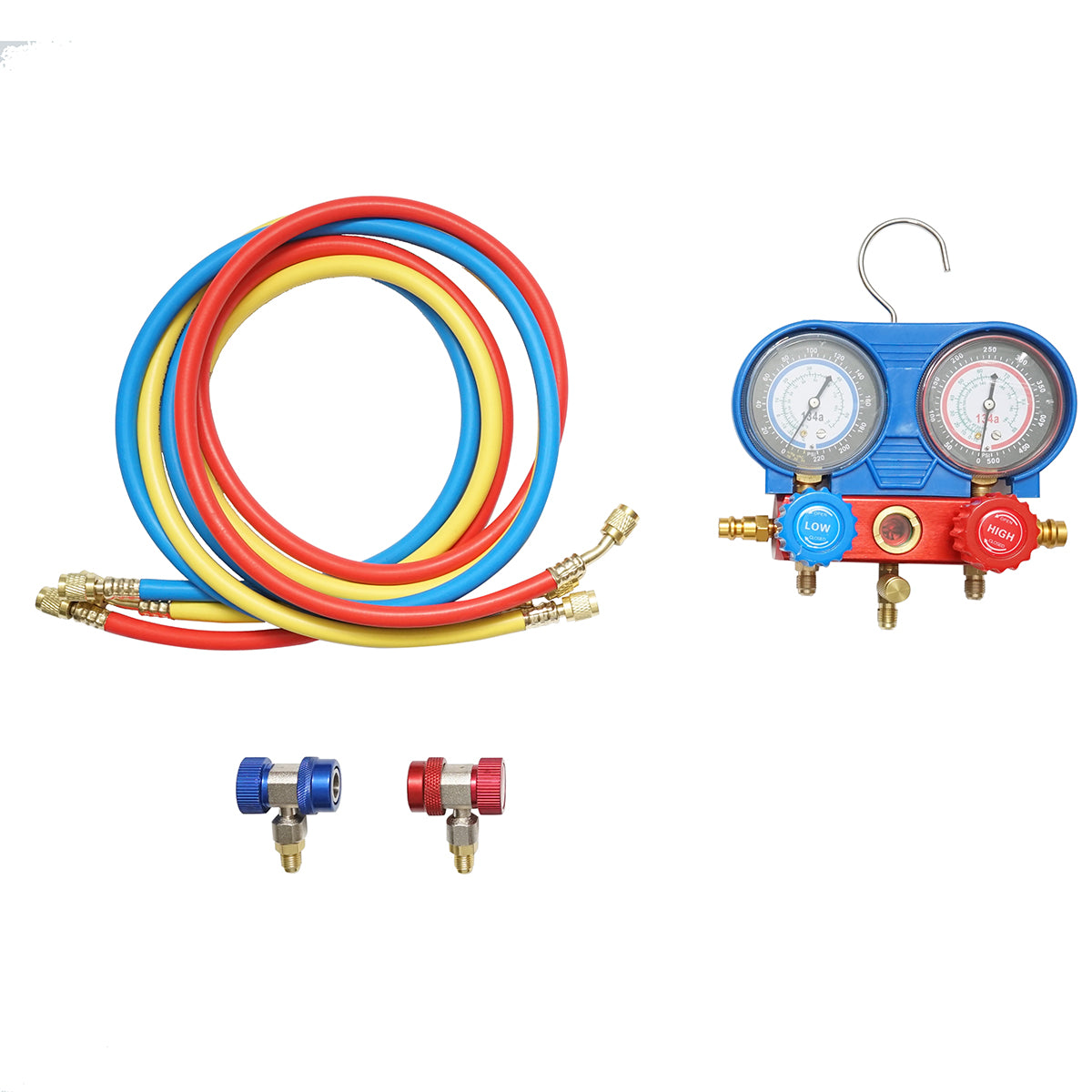Kit di controllo e ricarica del sistema di aria condizionata per auto, freon R22, R32, R134a, R410a Breckner Germany - immagine 4