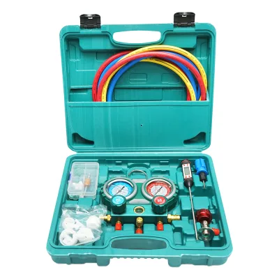 Kit di controllo e ricarica dell'impianto di climatizzazione auto, freon R22, R32, R134a, R410a