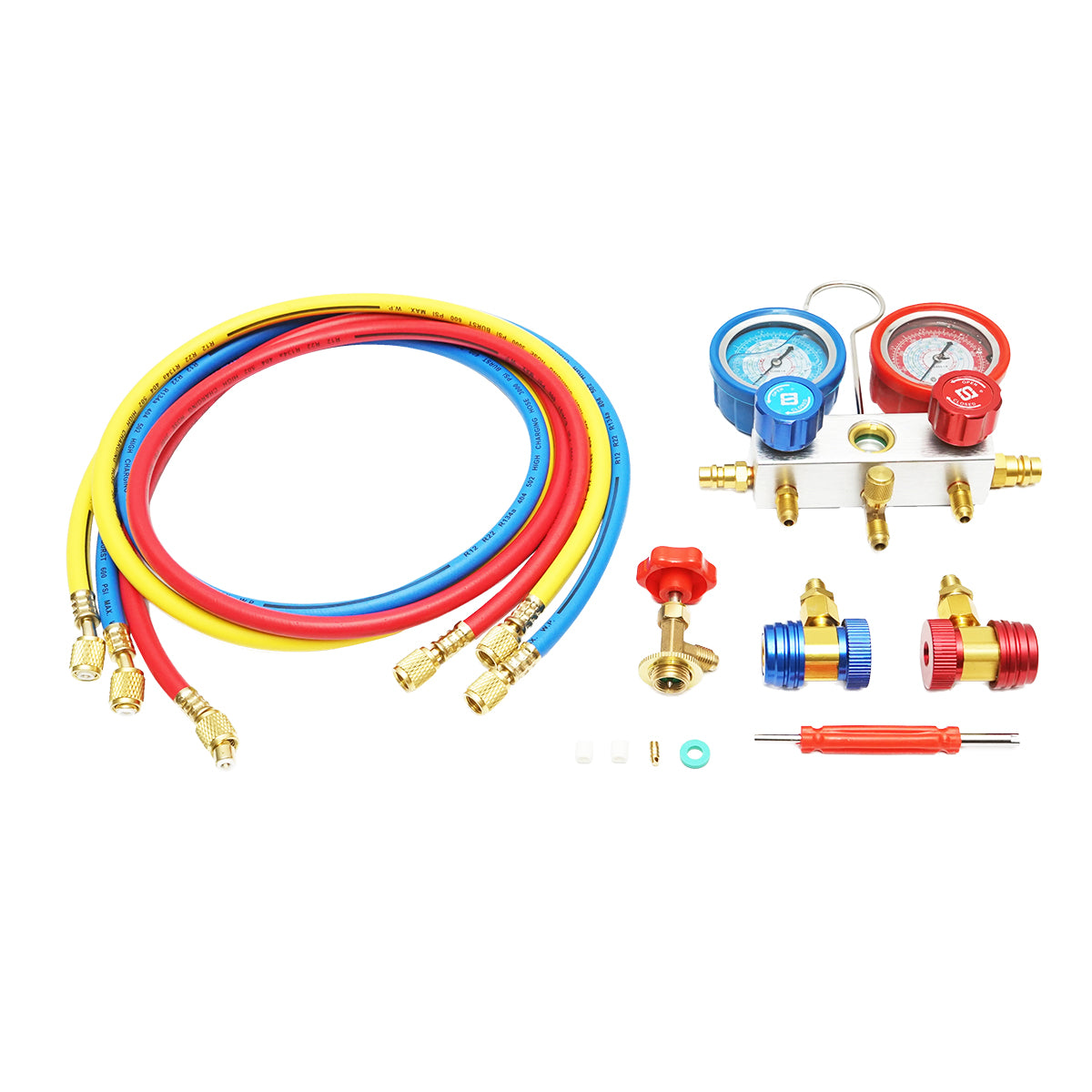 Kit di controllo e ricarica dell'impianto di climatizzazione per auto R22, R32, R134a, R410a - immagine 4