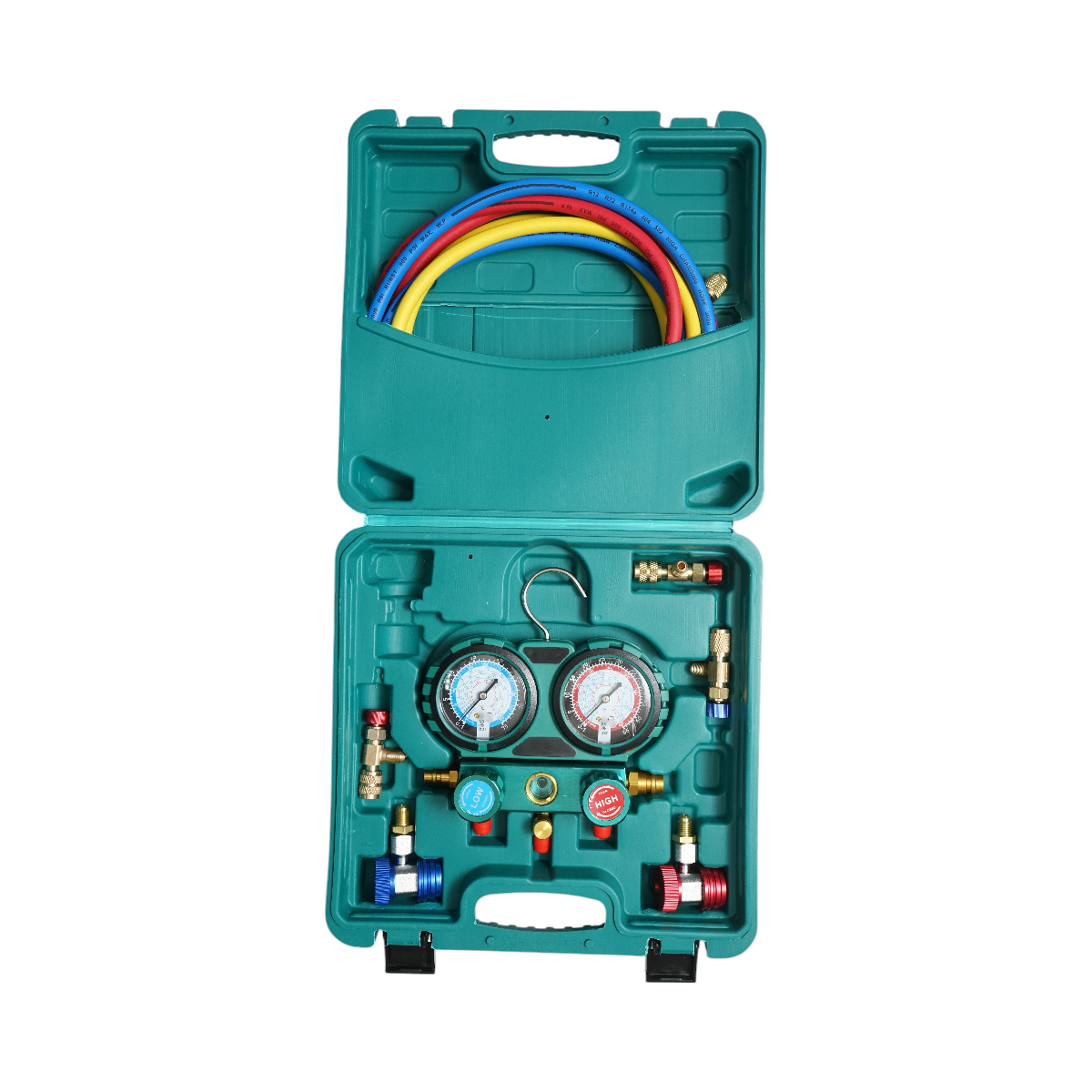 Kit di controllo e ricarica dell'impianto di climatizzazione per auto, freon R12, R22, R134a, R404, R502 - immagine 2