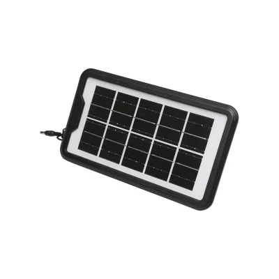Kit di illuminazione LED portatile con 3 lampadine/proiettore, pannello solare e batteria da 3,7 V, 4500 Ah per la pesca in campeggio GD-8080 - immagine 4