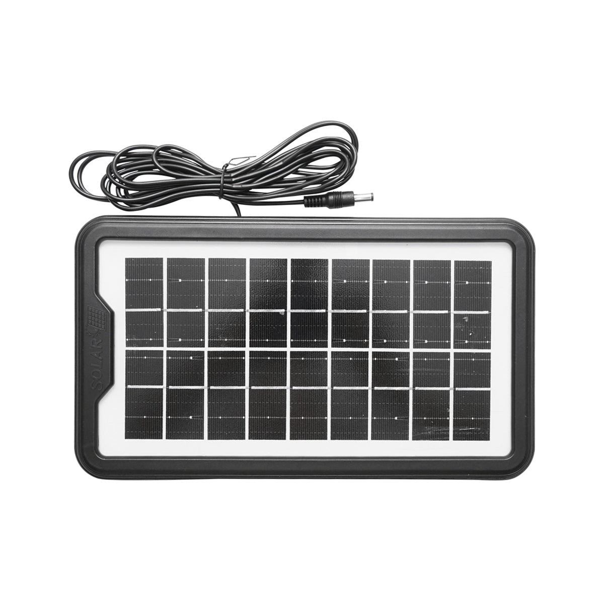 Kit di illuminazione LED portatile con 3 lampadine/proiettore, pannello solare e batteria da 6V, 4,5Ah per pesca da campeggio GD-8017 - immagine 3