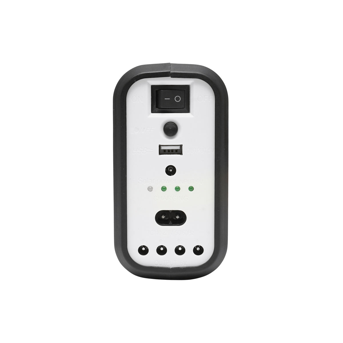 Kit di illuminazione LED portatile con 3 lampadine/proiettore, pannello solare e batteria da 6V, 4,5Ah per pesca da campeggio GD-8017 - immagine 6