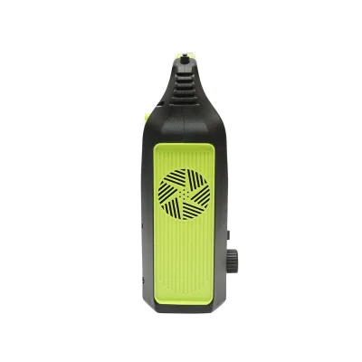 Kit di illuminazione LED portatile con 3 lampadine/proiettore, radio FM, pannello solare e batteria da 6 V, 4,5 Ah per la pesca in campeggio GD-8071 - immagine 5