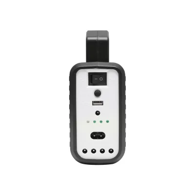Kit di illuminazione LED portatile con 3 lampadine/proiettore, radio FM, telecomando a pannello solare e batteria da 6 V, 2 Ah per la pesca in campeggio GD-8028 - immagine 4